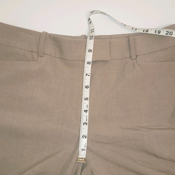 Tahari Wide Leg High Waisted Trousers Khaki Tan Hidden Closure Career Pants 10 - Picture 16 of 16